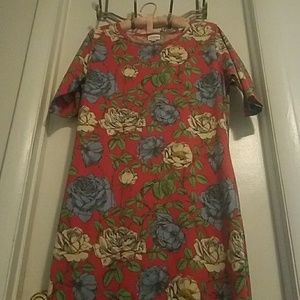 Lularoe Julia red floral dress